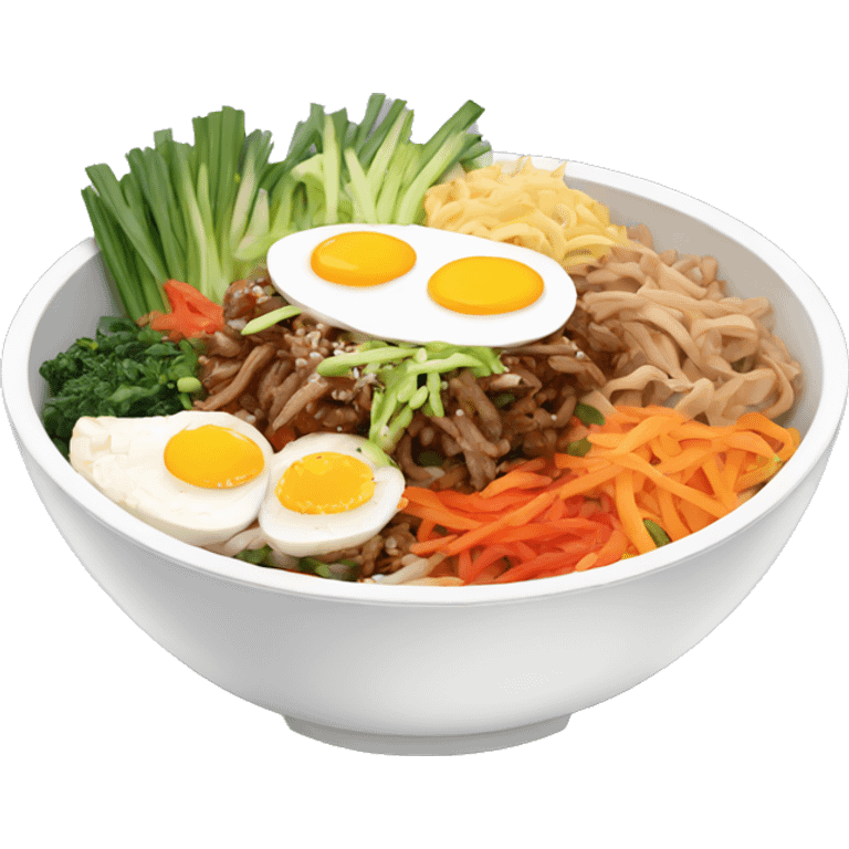 Bibimbap with no egg emoji