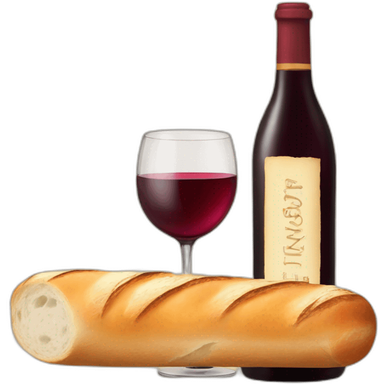 baguette and wine emoji