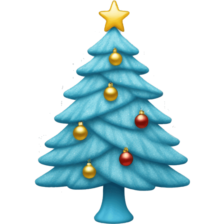 Light blue Christmas tree emoji