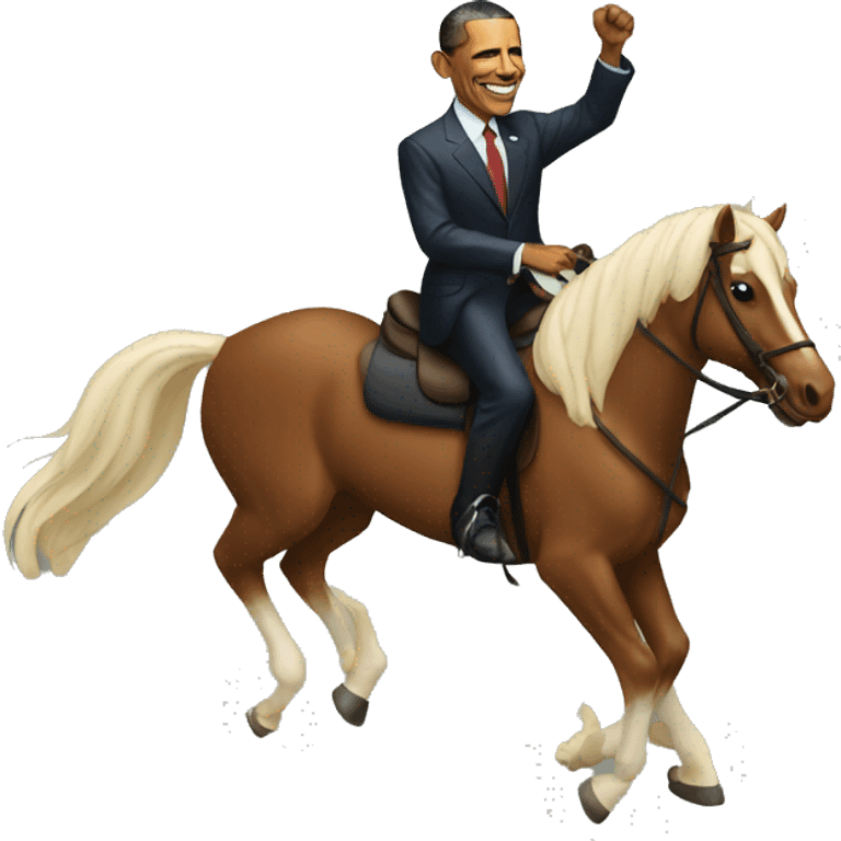 Obama riding horse emoji