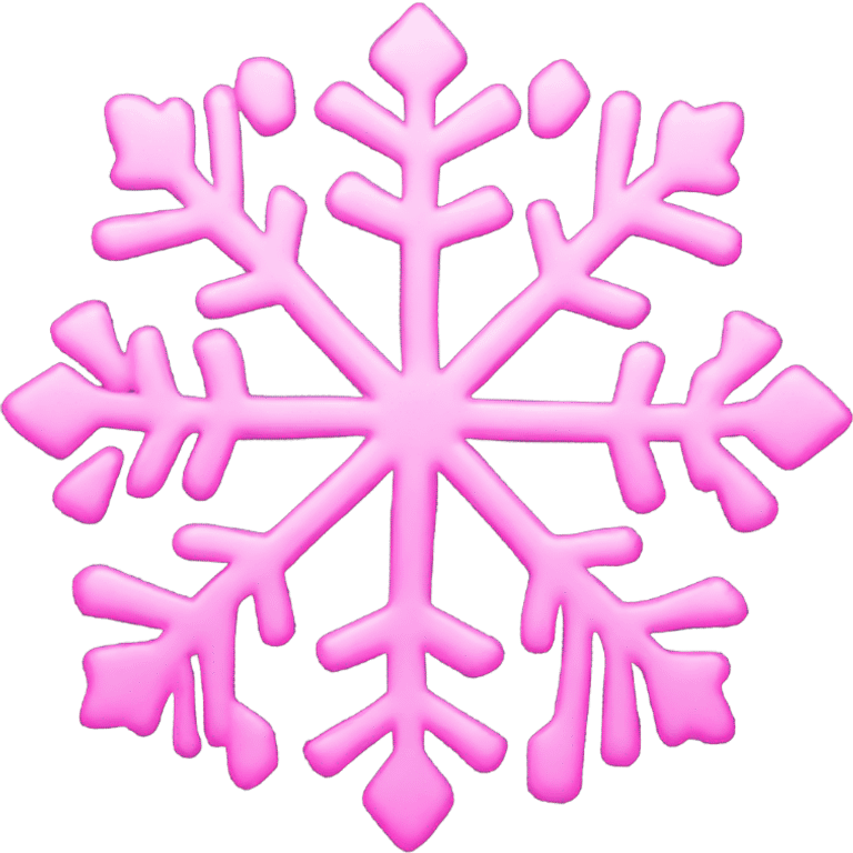 Pink snowflake emoji