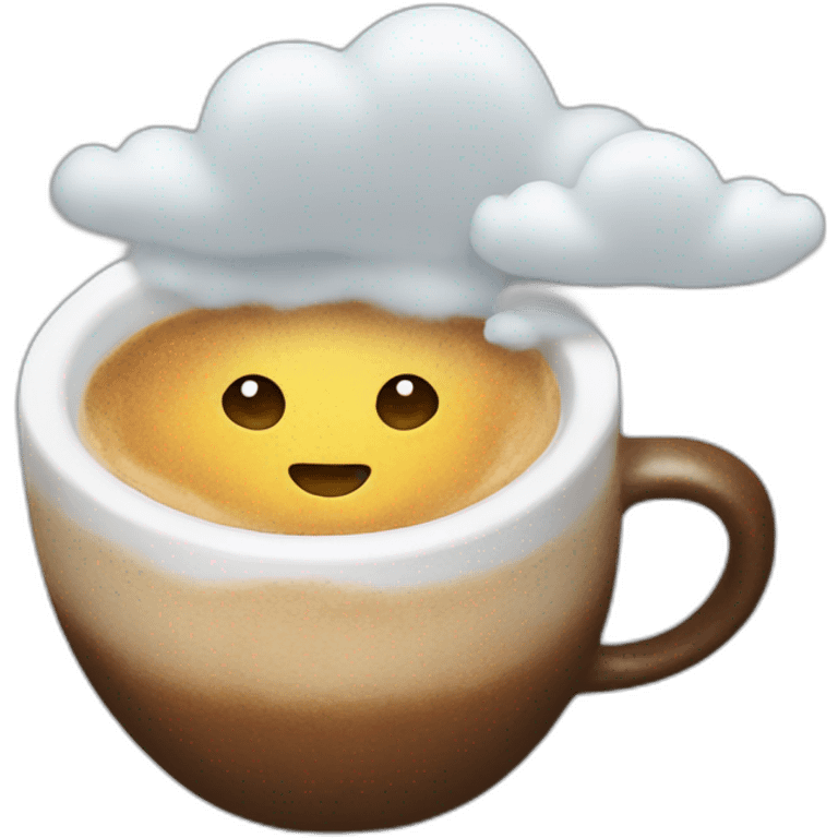 clouds in coffee cup emoji