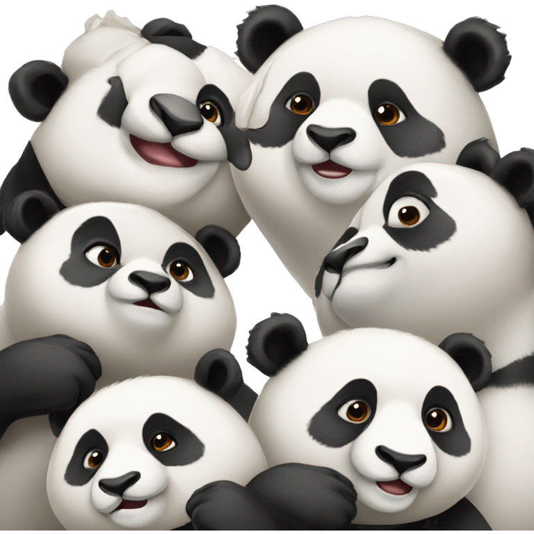 Pandas amorosos emoji