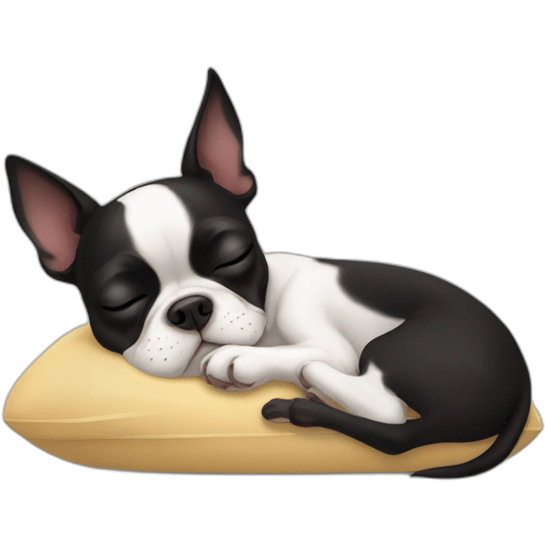 boston terrier sleeping emoji