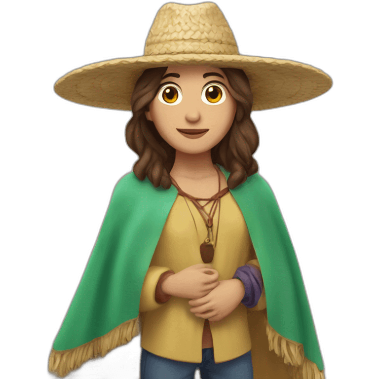 Soledad Pastorutti con el poncho emoji