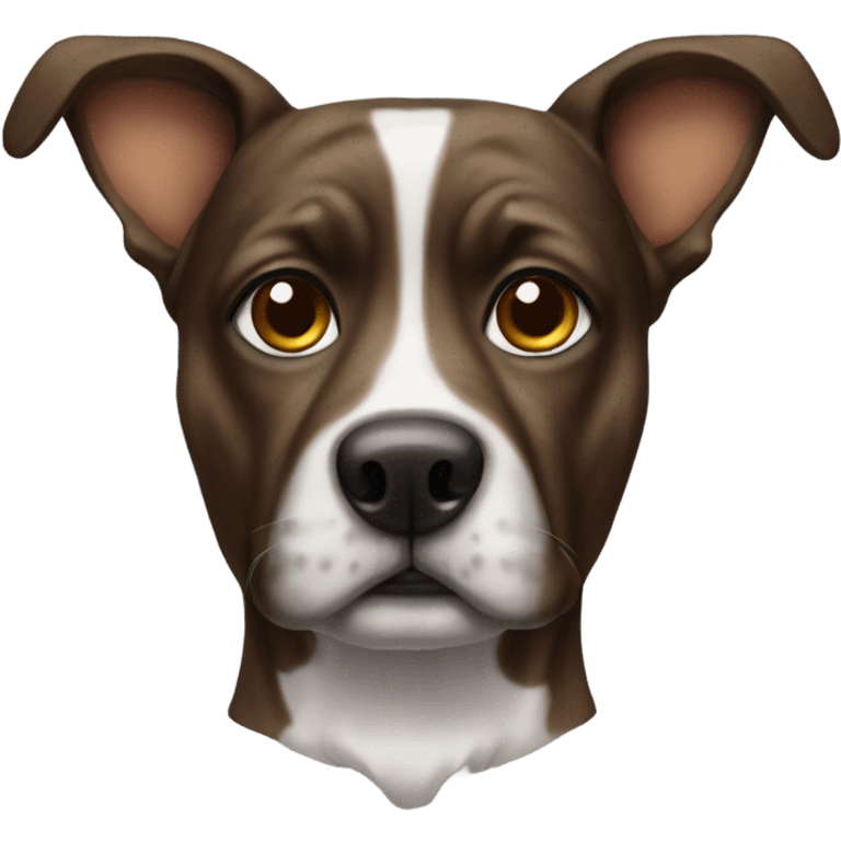 Brindle dog with pointy ears emoji