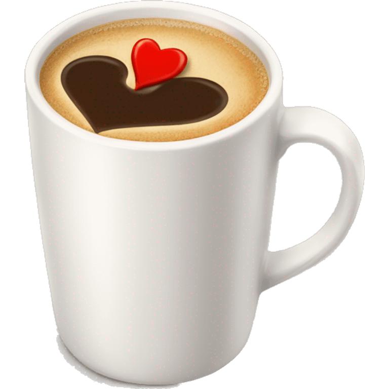 cup of coffee with a heart in the creamer emoji