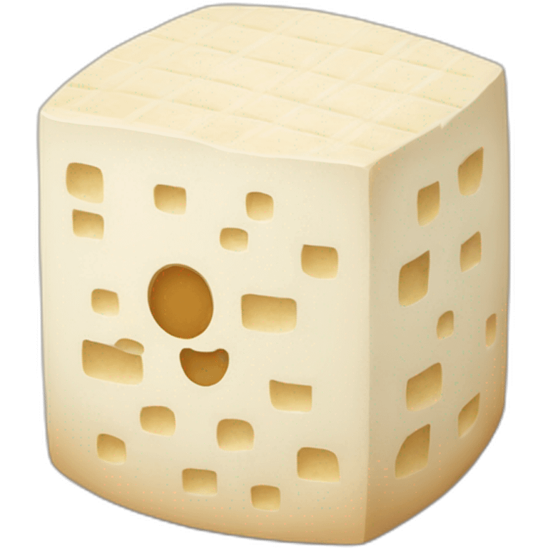 round tofu with a grid pattern on top emoji