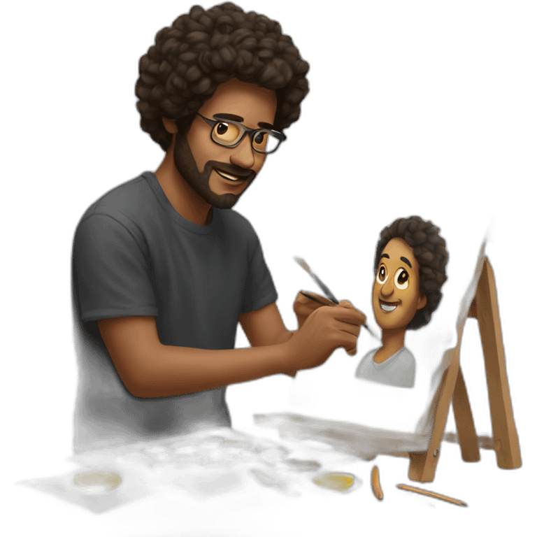 artist making a potrait emoji