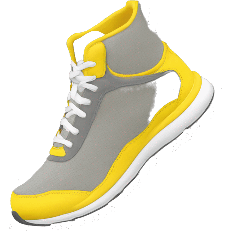 Chaussures de course jaune emoji