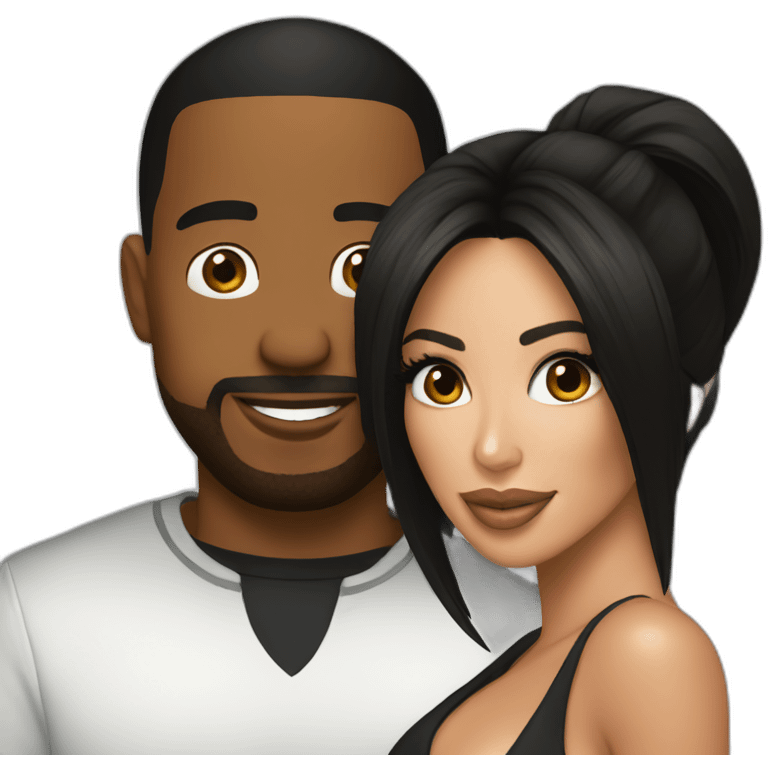 kenny west with kim kardashian emoji