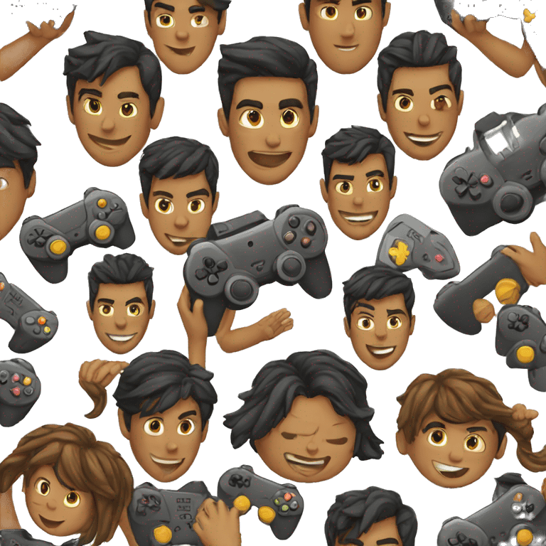 Jugadores gamer emoji