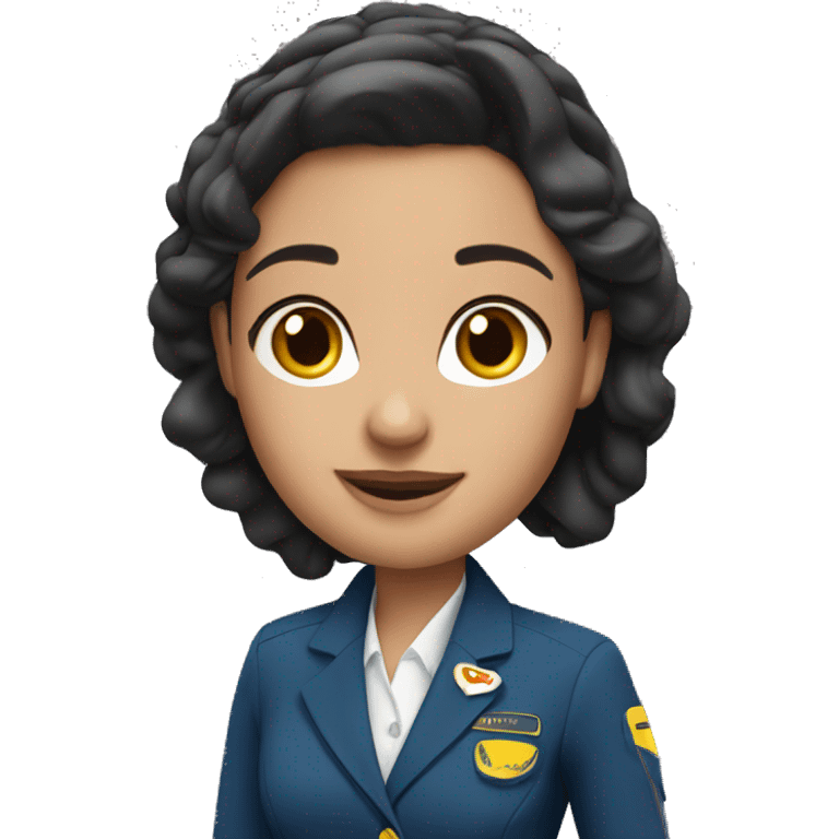 brunette buzz airlines cabin crew emoji