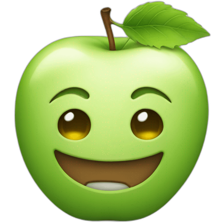 smirking apple emoji