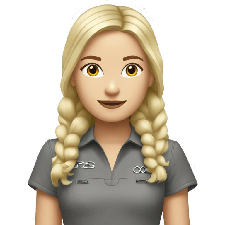 Blond Girl with Audi rs8 emoji