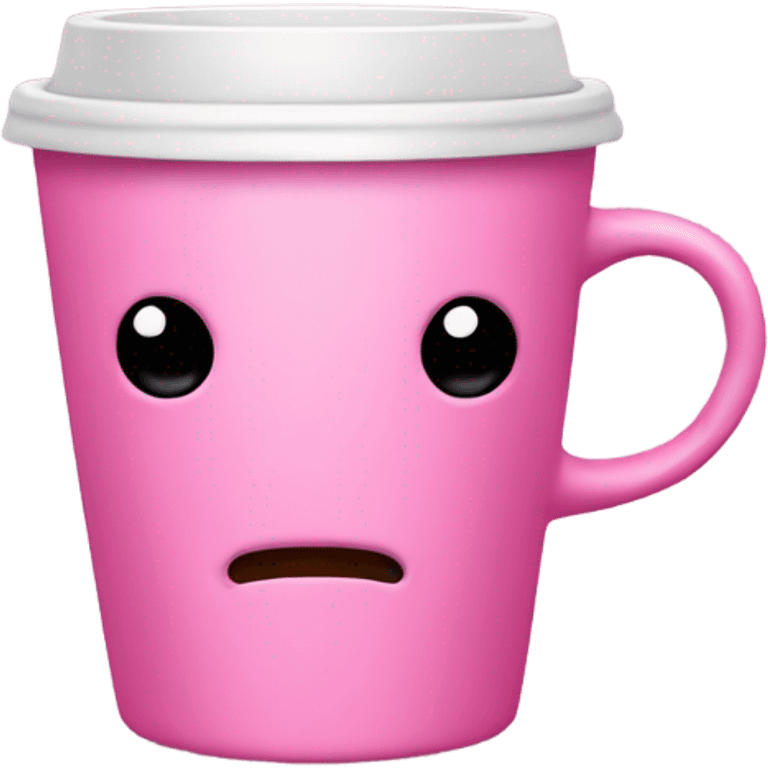 Pink coffee cup emoji