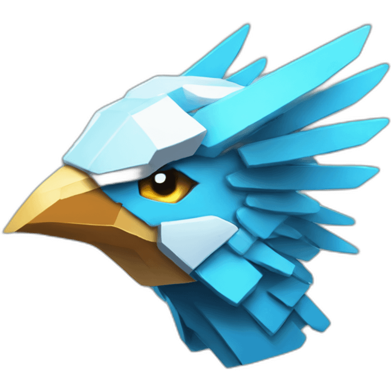 Minecraft Articuno Cyberpunk Head emoji