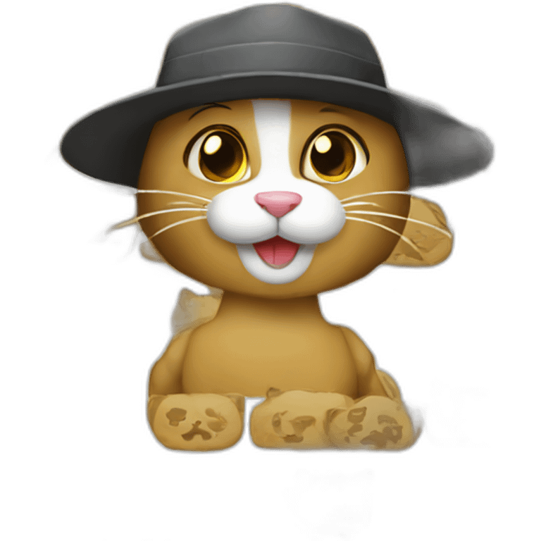 gato con gorra emoji