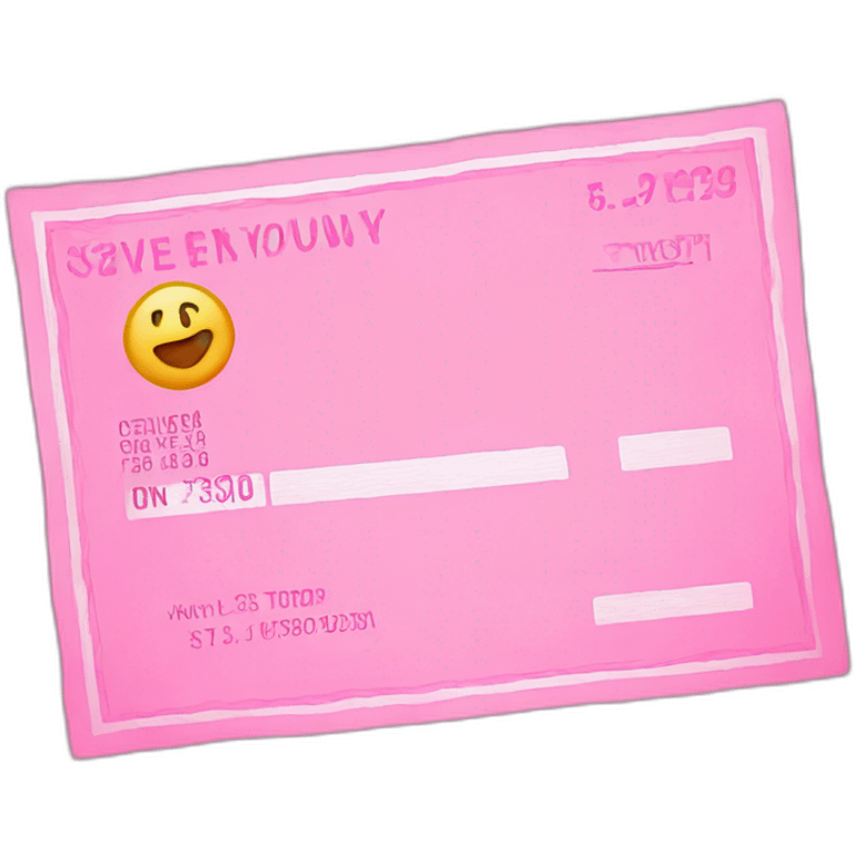 make a check that is pink emoji