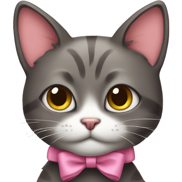 cat with pink bow emoji