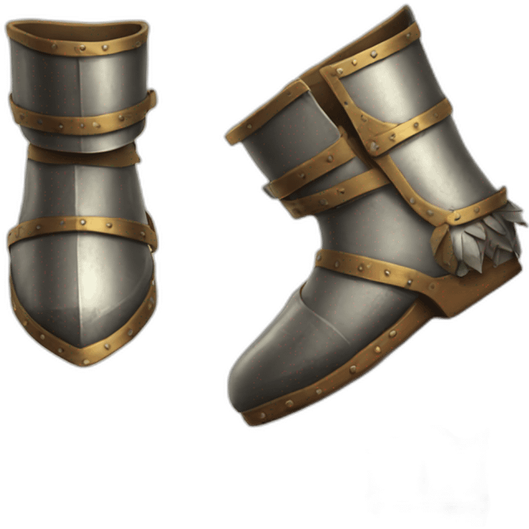 Medieval armor shoe emoji