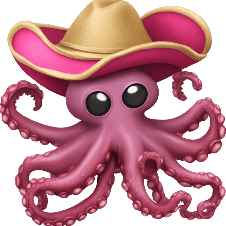 pulpo con sombrero rosita  emoji