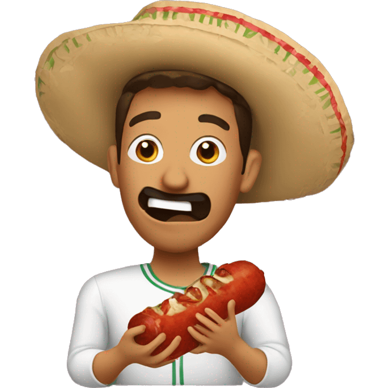 A mexican eating chorizo emoji