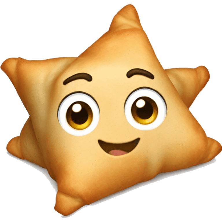 Cute samosa with hair emoji