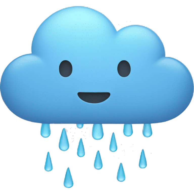 Cloud raining  emoji