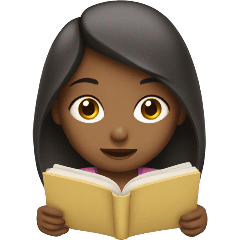 Girl reading emoji