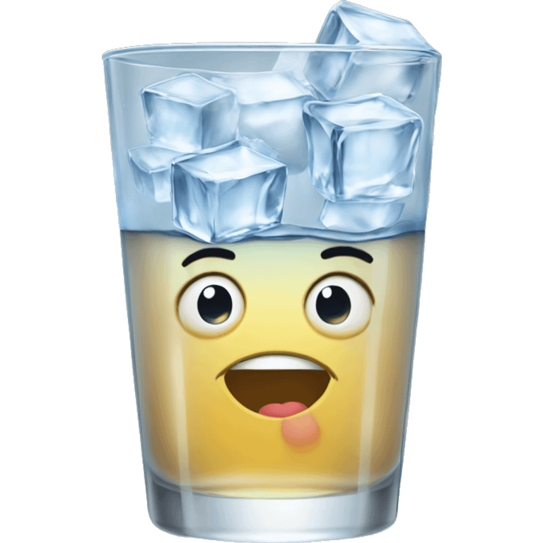 Glass of ice cold water  emoji