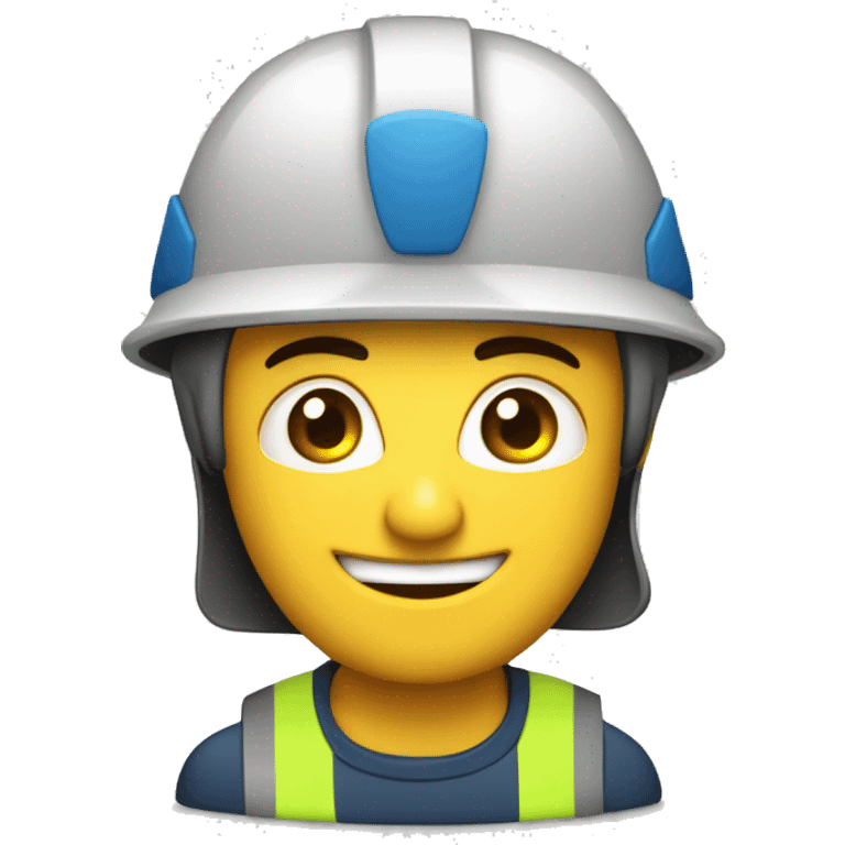 CONTRUCTOR CON CASCO DE SEGURIDAD  emoji