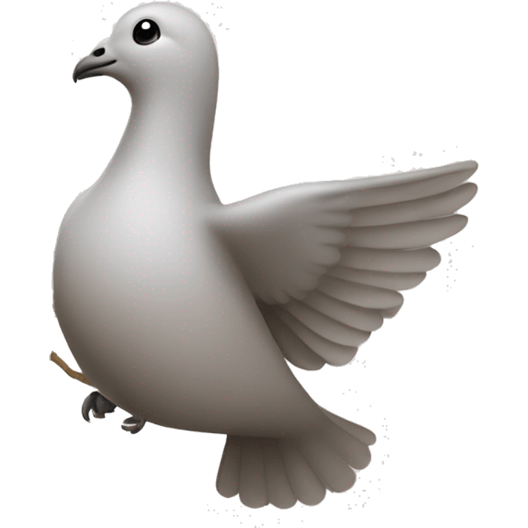 a dove with an olive branch emoji