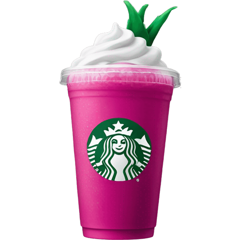 Starbucks dragonfruit drink emoji