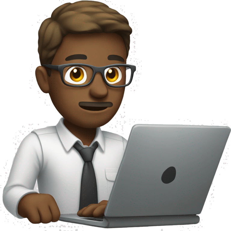 man working in a laptop emoji