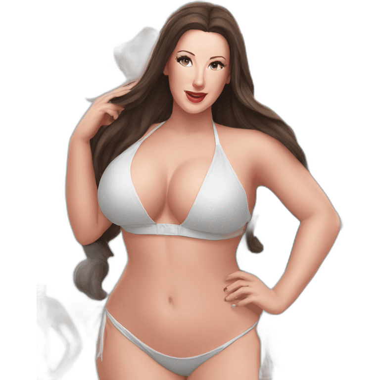 Angela white big bikini emoji