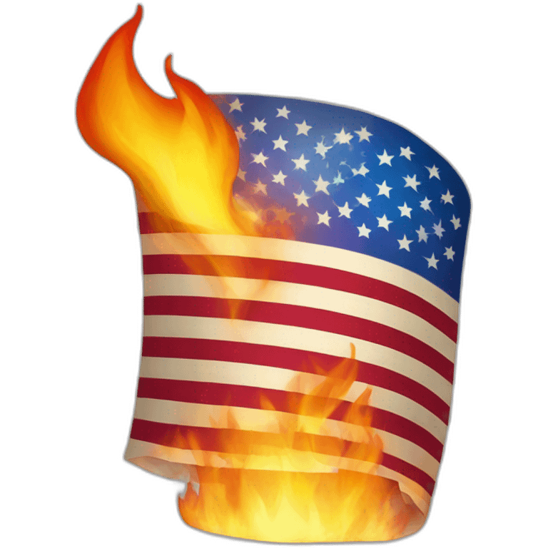 American Flag on Fire emoji