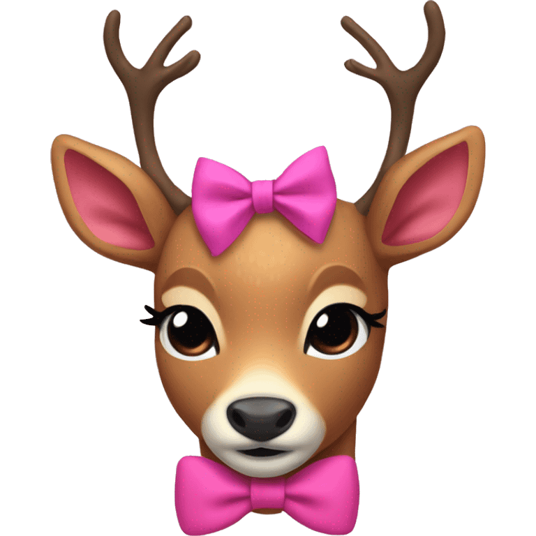 pink bow deer taking zyns  emoji