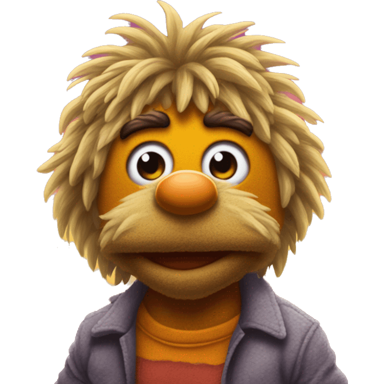 Attractive Detailed image of  fraggle rocks hot muscle trainer sunset colored emoji