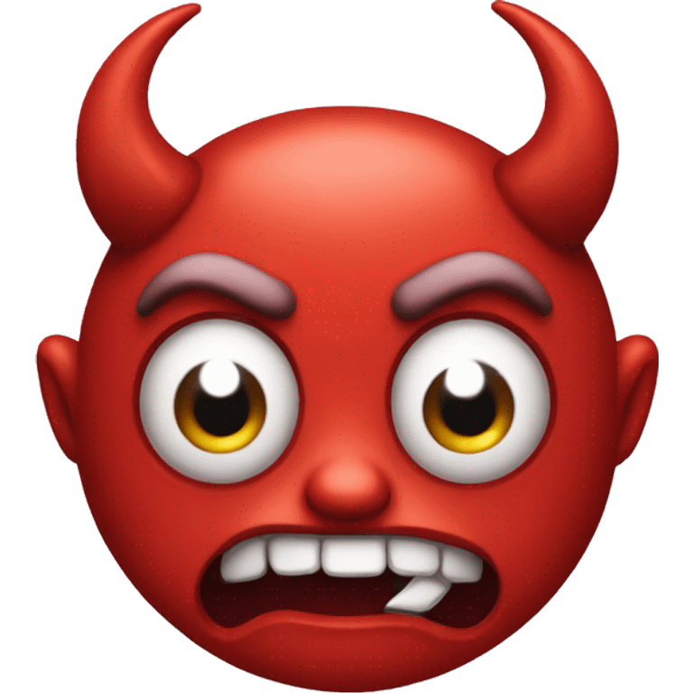 Devil emoji with x eyes emoji