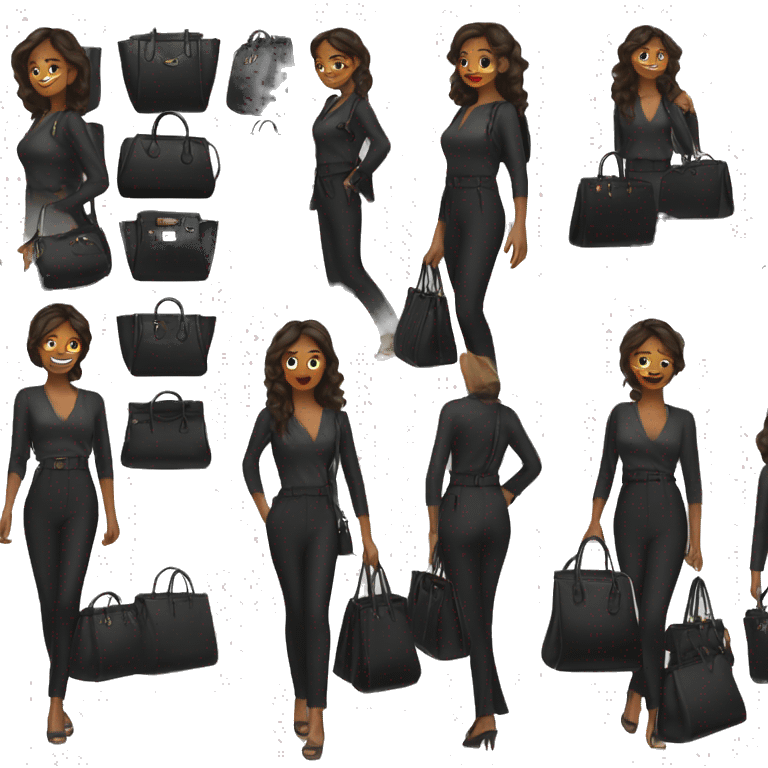 Black birkin bag emoji