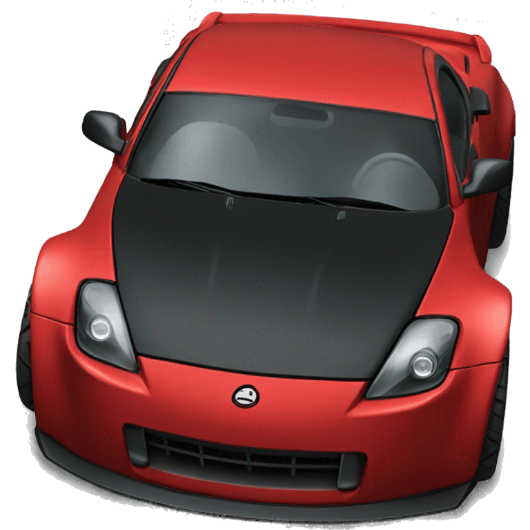 Red 350z black hood  emoji