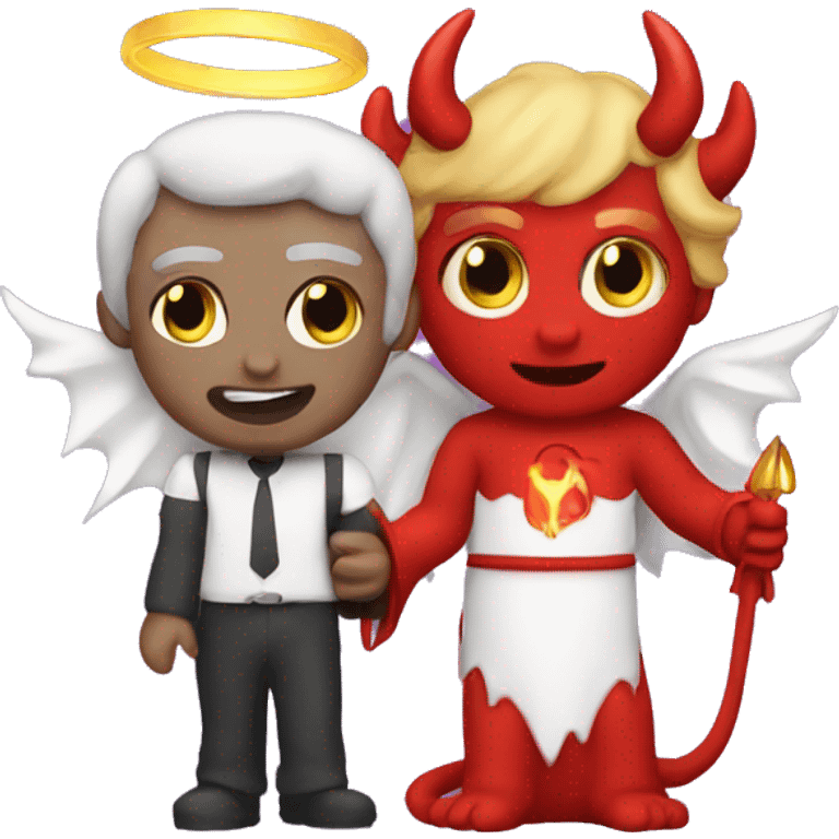 Devil with angel emoji