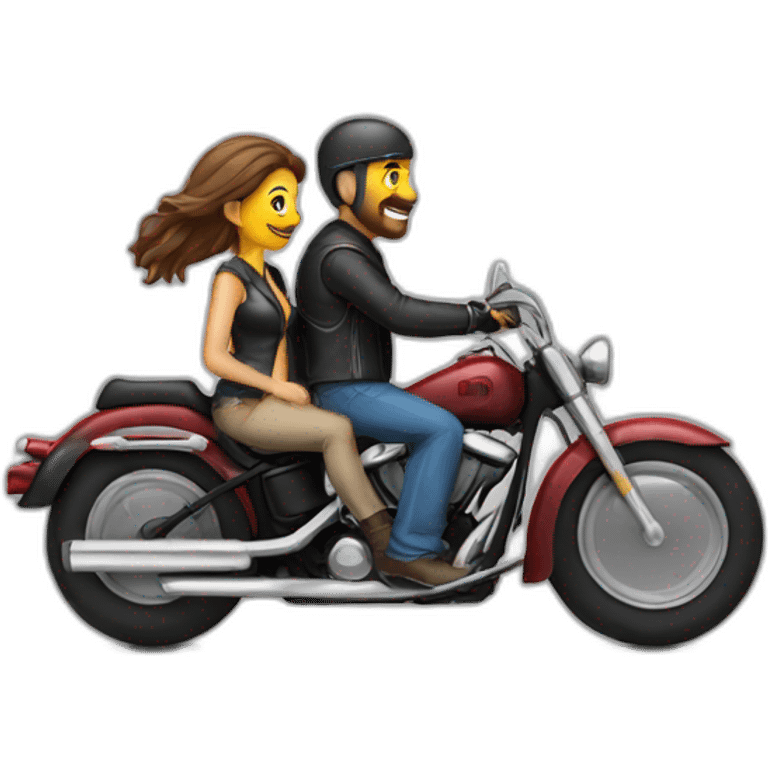 couple biker emoji