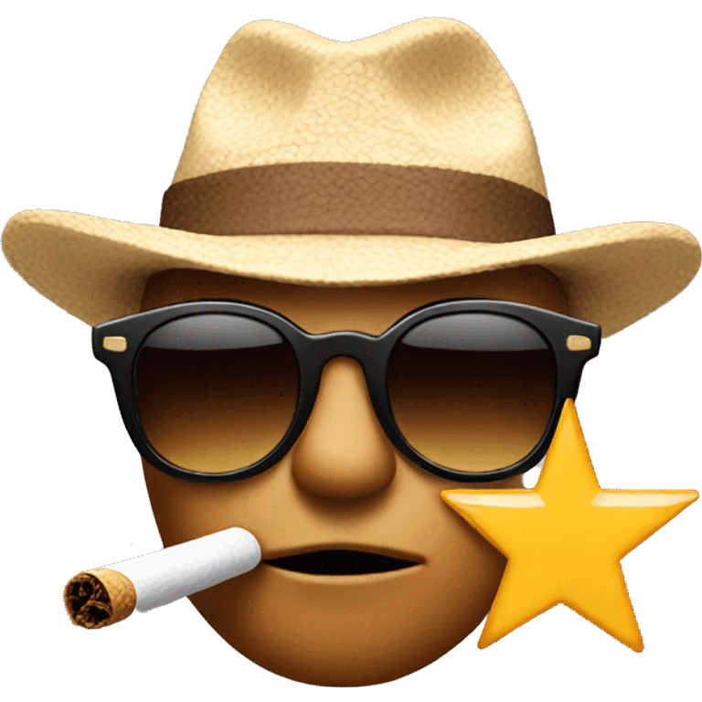 star with sunglasses smoking cigar emoji