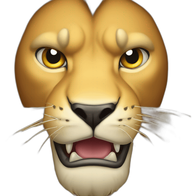 Angry lion emoji