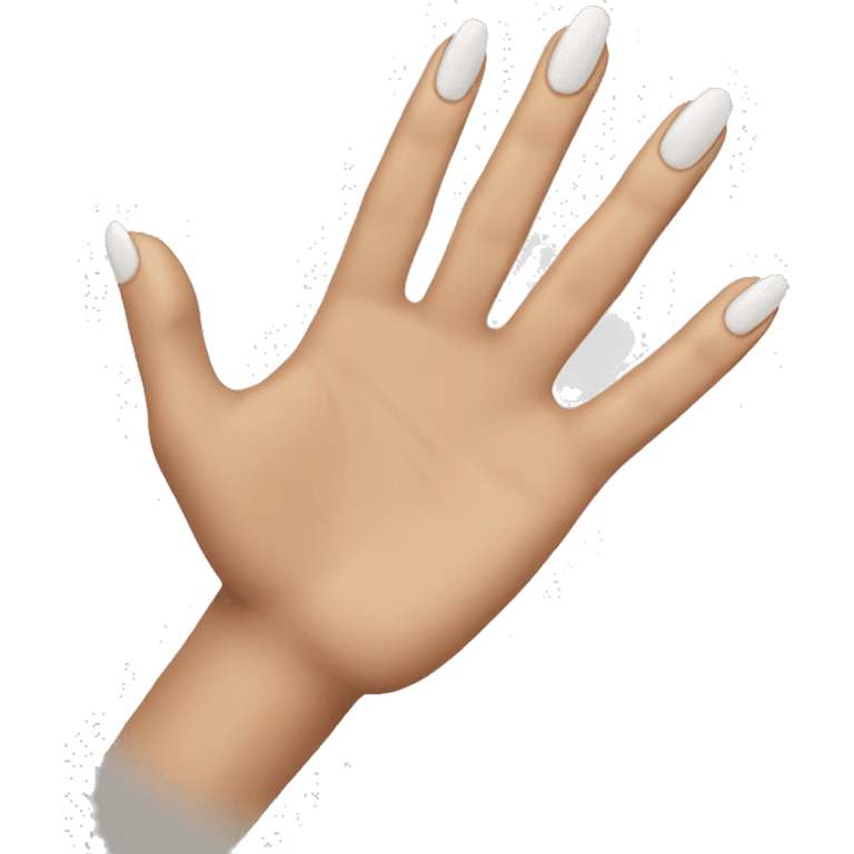 Standard iOS emoji hand with French tip nails emoji