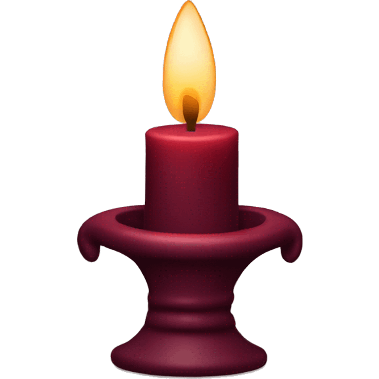 maroon Christmas Candle  emoji