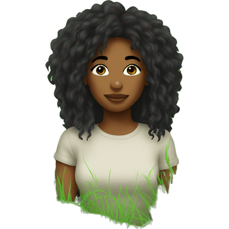 sza with grass emoji