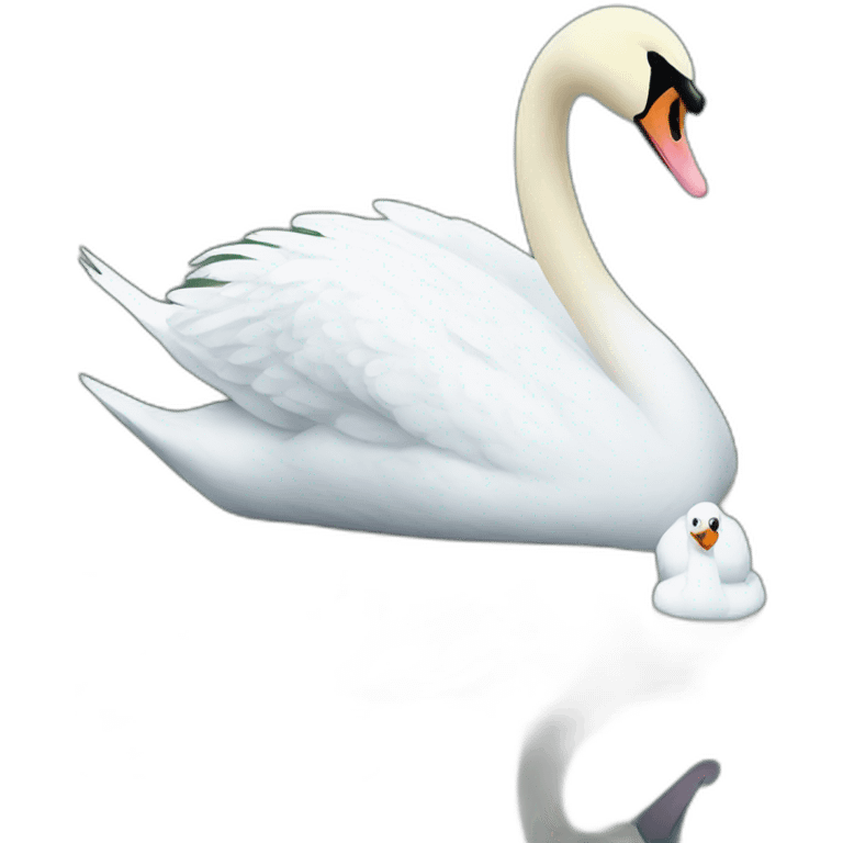 cygne and baby emoji